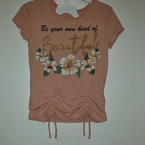 Beautees Pink Floral Kids Top
